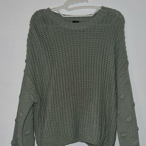 Bubble sleeve sweater